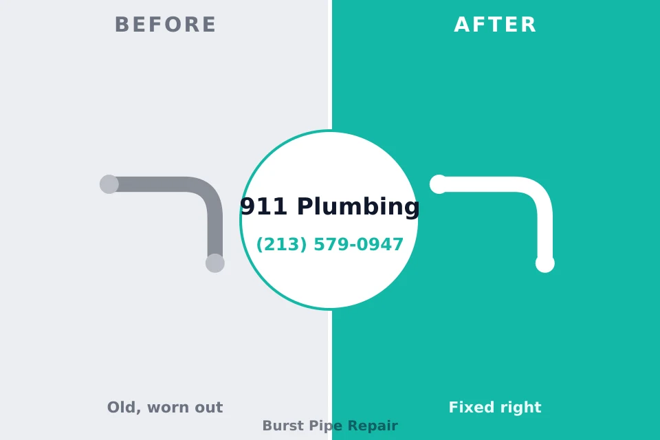 Before and after: plumbing repair Rosemont, IL